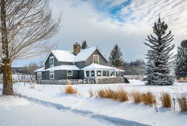 Farm house in winter